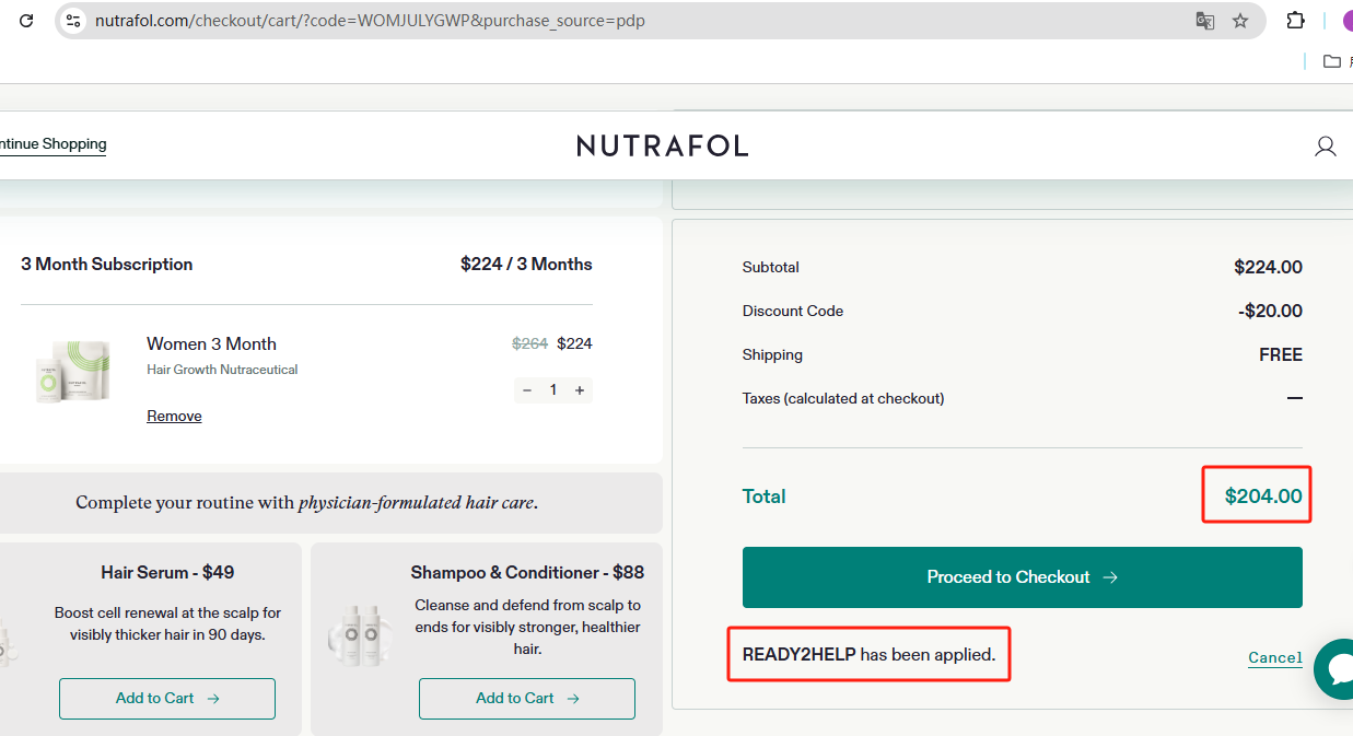 Apply READY2HELP promo code